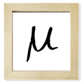 thumbnail image 1 of greek alphabet mu black Square Picture Frame Wall Tabletop Display, 1 of 3