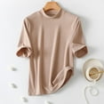 thumbnail image 2 of Casual Primavera Tops para las Mujeres Cuello Redondo Camiseta Blusa, Cómodo Ligero Poliéster Superior de Verano, 2 of 9