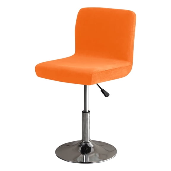 Zhuge Bar Stool Covers Stretch Velvet Washable High Chair Cover-Light Orange
