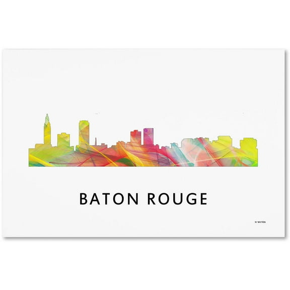 Trademark Fine Art 'Baton Rouge Louisiana Skyline WB-1' Canvas Art by Marlene Watson