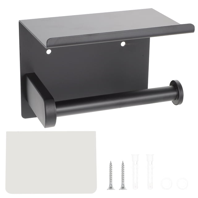 KAKOWELY Support Mural pour Papier, Support Mural pour Rouleau de Papier, Étagère de Rangement Sans Perçage 5.51"X4.17"X3.94 Pouces