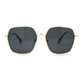 thumbnail image 2 of Womens Optical Quality Metal Rim Butterfly Chic Curved Arm Sunglasses Gold Black, 2 of 4