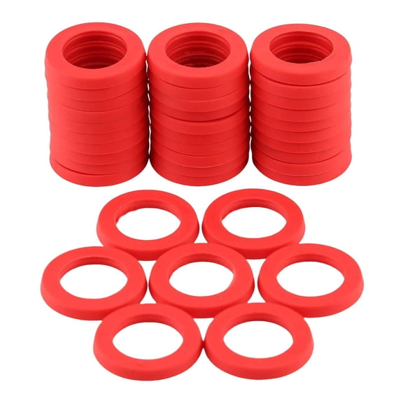 OIUR Silicone Hose Gaskets Red Washer Set Faucet Repair Parts O-Rings for 3/4 Inch Garden Hose And Outdoor Water Faucet Easy Leak Repair