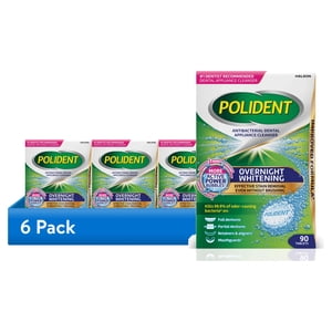 Polident Overnight Whitening Antibacterial Dental Appliance Tablets, 540 Count