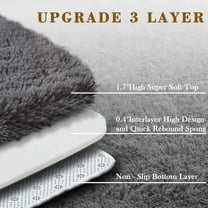 8x10 Area Rugs for Living Room Bedroom Rug, Large Area Rug Shag Shaggy Carpet Soft Plush Furry Bedside, Rugs for Home Decor (Dark Grey, 8x10 Feet)