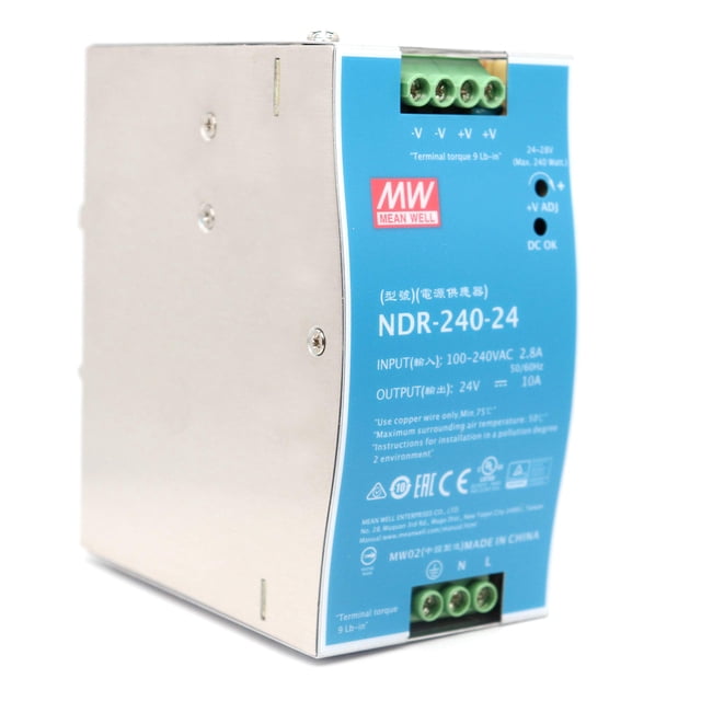 Fuente de alimentación de riel DIN Mean Well NDR-240-24 240W 24VDC 10A
