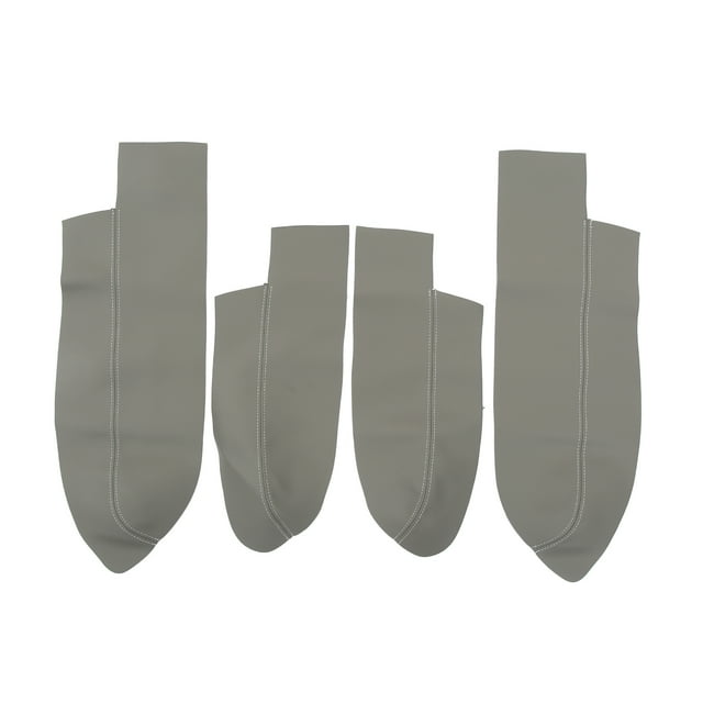 Door Panel Armrest Trim, Front Rear Side Door Panel Armrest Cover Easy Clean Waterproof Microfiber Leather For Car Grey
