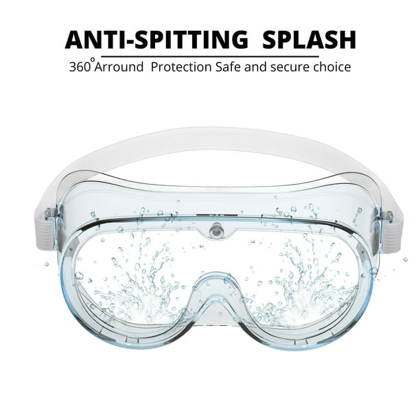5 Pack Safety Goggles Industrial Goggles, Anti-Fog Protective Safety  Goggles Clear Lens Wide-Vision Adjustable Chemical Splash Eye Protection  Soft Lightweight Eyewear, Adjustable Strap - Walmart.com