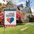 thumbnail image 5 of 4th of July Garden Flag Patriotic Garden Flag Love Heart Double Sided Garden Flag Memorial Day Independence Day Yard Flag, 5 of 5