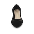 thumbnail image 6 of BLISSFUL STEP Women's Pointed Toe Slip On Mesh Flat Shoes Black 6, 6 of 8