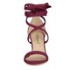 thumbnail image 2 of Women's Open Toe Lace Up Chunky High Heels Sandals Burgundy US 9.5/UK 7.5/EU 41, 2 of 6