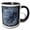 Black/White, variant on 3drose, Silver Vines, 11oz Two-tone Red Mug