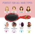 thumbnail image 7 of Red Christmas Snowman Pattern Hair Brush,Girls Detangling Hair Brush,Glide Through Tangles with Ease for Wet & Dry Hair,8.8"X2.8", 7 of 7
