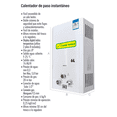 thumbnail image 2 of Calentador De Paso Instantáneo Para Agua Ahorrador Gas 6lt De Gas Lp, 2 of 3