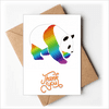 Rainbow Panda Mass Animals Thank You Cards Envelopes Blank Note