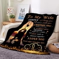 thumbnail image 2 of to My Wife Blanket from Husband for Wife | Super Soft Fleece Couples Throw Blankets 60x50 Inches | Romantic Women Valentine's Day Birthday Gifts Ideas for Her Bed Sofa Decor, 2 of 5