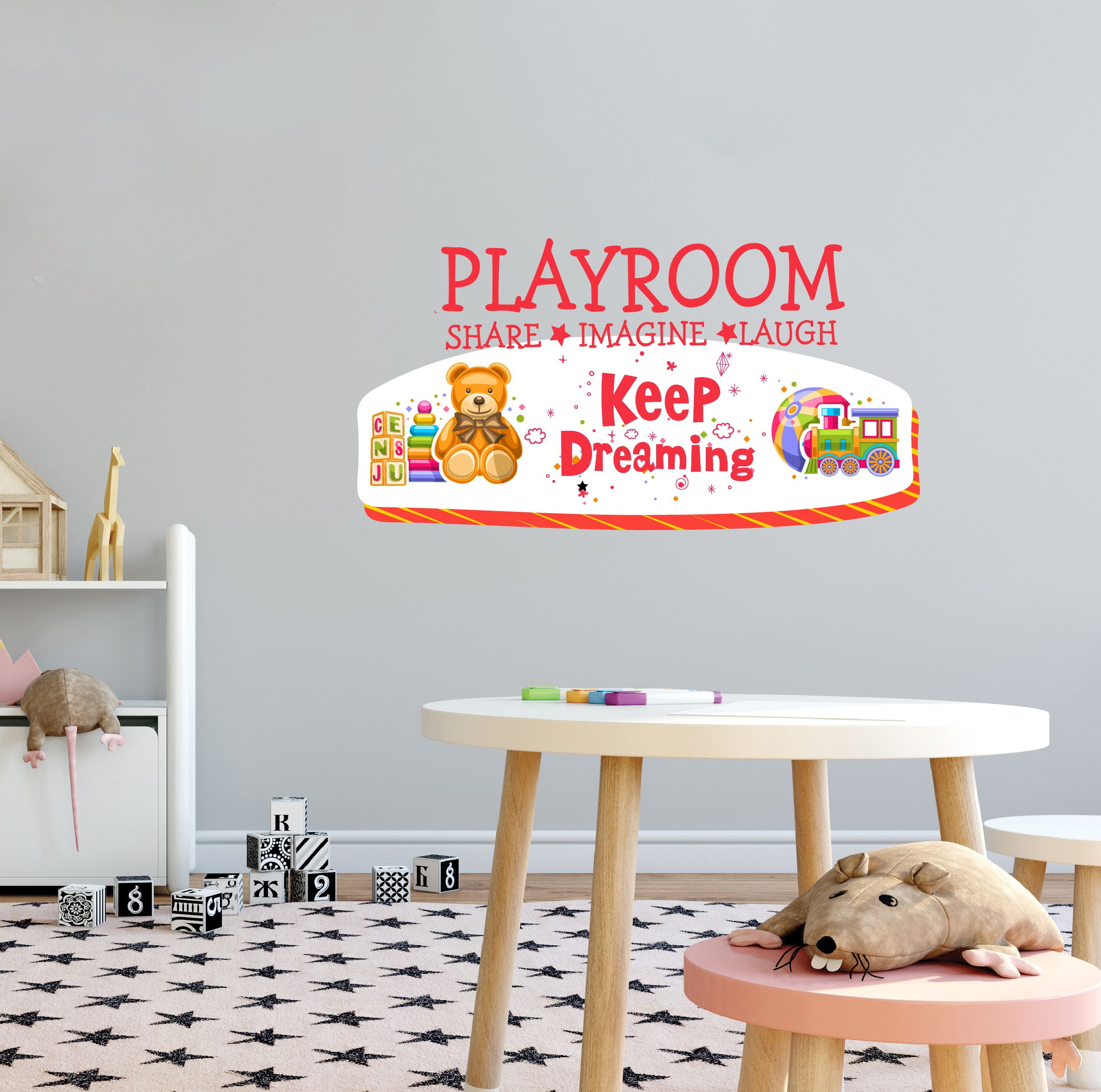 KIDS PLAYROOM Vinyl Art Home Bedroom Kids Toys Decoration Playroom