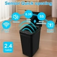 thumbnail image 5 of ZM 2 Pack Bathroom Trash can,Smart Touchless Trash Can,Automatic Motion Sensor Trash Bin with Lid,2.4 Gallon Garbage Can, Kitchen, Bathroom, Office, Bedroom Trash can (Black+Black), 5 of 13