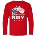 thumbnail image 3 of Inktastic All American Boy USA Parade Long Sleeve Youth T-Shirt, 3 of 5