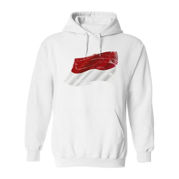 Waving Indonesian Flag Hoodie Men -Image by Shutterstock, Male Small