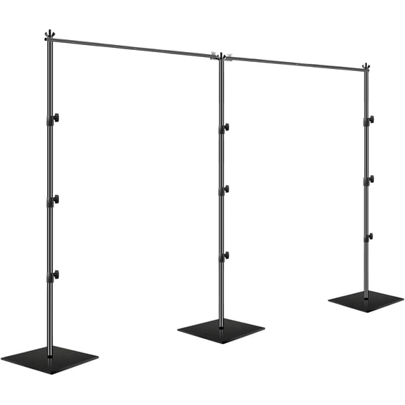 EMART 8.5×20ft Backdrop Stand, Adjustable Pipe and Drape Holder with Heavy Duty Metal Steel Base for Party, Photography