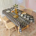 thumbnail image 6 of Blue Geometric Zigzag Checker Pattern Rectangle Tablecloth 60"x120",Waterproof Polyester Rectangle Table Cloth, Wipeable Spillproof Polyester Tablecloth for Dining, Camping, Indoor and Outdoor, 6 of 6