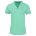 thumbnail image 2 of Women's Cutter & Buck  Heather Mint Los Angeles Angels Forge Heathered Stretch Blade Top, 2 of 3