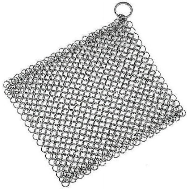 Depurador de hierro fundido Acero inoxidable 316 Hierro fundido 8"x6" Depurador de cota de malla Rascador de eslabones de cota de malla para hierro fundido