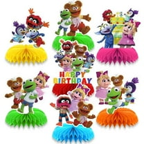 Muppet Babies Honeycomb Centerpieces 7pcs Birthday Party Decoration 3D Double Sided Table Decorations Party Supplies