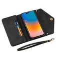 thumbnail image 3 of Nalacover for iPhone 11 Pro Max Wallet Case,360 Protection PU Leather and Soft TPU Magnetic Flip Folding Kickstand Card Slots Zipper Pocket Shockproof Cover with Crossbody Shoulder Strap.Black, 3 of 16