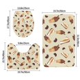 thumbnail image 2 of Bathroom Rugs Sets 3 Piece - Chocolate Cake Ice Cream Print Absorbent Non Slip Bath Mats, U-Shape Toilet Lid Cover, Contour Mat, Soft Washable Shower Mats Bath Rug Mat for Bathroom Tub Toilet, 2 of 7