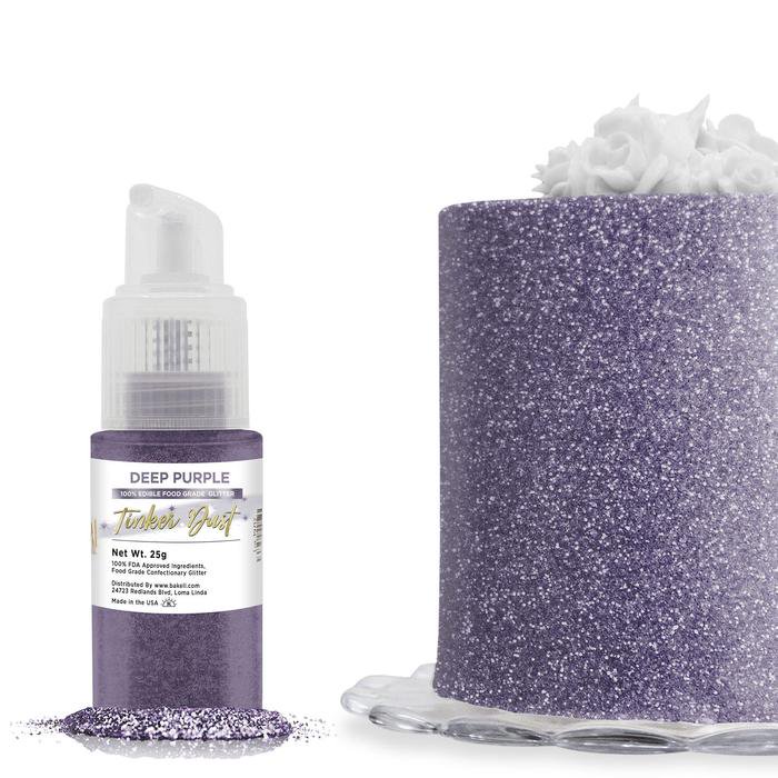 BAKELL Deep Purple Edible Glitter Spray Pump, (25g) TINKER DUST