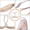 thumbnail image 4 of Encaje para cortina de 2 piezas (pluma plateada), hebilla para cortina, cortina de aleación decorativa ajustable con clip para cortina, 4 of 5
