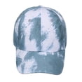 thumbnail image 2 of Adjustable Tie-dye Print Baseball Cap Vintage Washed Low Profile Dad Hat Summer Visor, 2 of 3