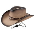 thumbnail image 2 of Sombrero de vaquero Zulema PU Cuero Marrón, 2 of 8