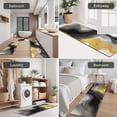thumbnail image 5 of Black and Gold Marble Glitter Streaks Pattern Kitchen Rugs Sets Of 3,Kitchen Runner Rugs Non Skid Washable,Decorative Kitchen Floor Mats for Kitchen,Sink,Laundry,17"x30"+ 17"x47" + 17"x59", 5 of 6