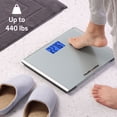 thumbnail image 2 of Health o meter Extra Wide Digital Scale, 440 lbs Capacity, Backlit LCD Display, Glass Platform, Silver, 2 of 8