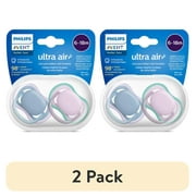 (2 pack) Philips Avent Ultra Air Pacifier 6-18M, Blue Hush / Lush Lilac, 2 Pack, SCF085/34