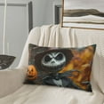 thumbnail image 5 of Halloween Plush Throw Pillow Covers, Halloween Funny Skeleton Pillow Cases with Invisible Zipper,Halloween Decor Microfiber Pillow Cases for Sleeping Bedroom Sofa Living Room, 5 of 6