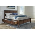 thumbnail image 2 of Bowery Hill Transitional Solid Wood Queen Panel Storage Bed in Cherry Brown, 2 of 9