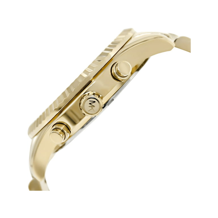 Michael Kors Men\'s Lexington Gold-Tone Chronograph Metal Watch, MK8281
