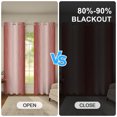 thumbnail image 2 of Ombre Blackout Curtains For Bedroom,Thermal Insulated Window Drapes,Grommet,2 Panels,63 Inch Length,Red Wavy Line, 2 of 8