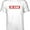 WHITE, variant on Teelocity Be Kind Red Bar Graphic T-Shirt (Medium - Standard Fit, Athletic Heather)
