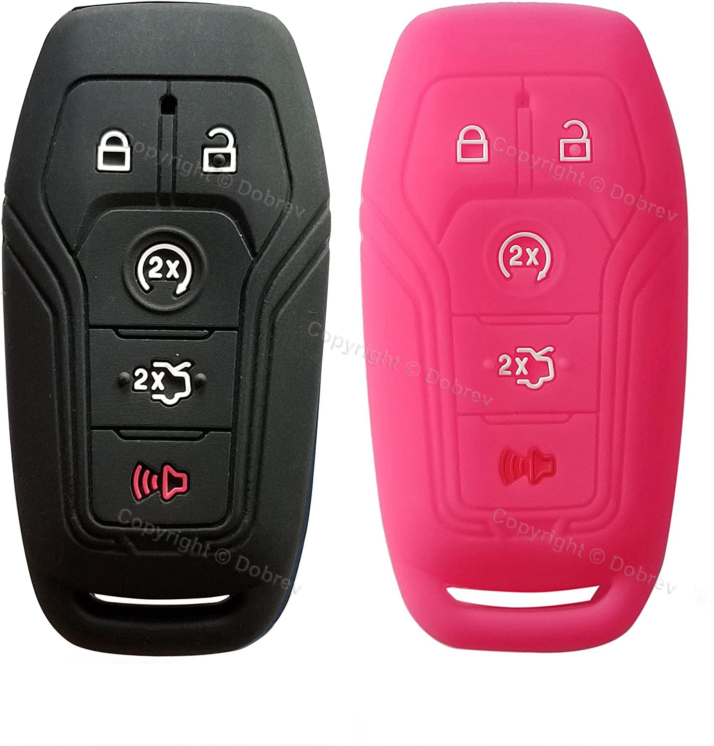 Silicone Cover Holder fit for FORD LINCOLN Smart Remote Key Case 5 Button BK 