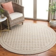 thumbnail image 2 of SAFAVIEH Ebony Bernadine Plaid Area Rug, Ivory/Beige, 6' x 6' Round, 2 of 7