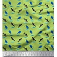 thumbnail image 1 of Soimoi Poly Georgette Fabric Waves,Whale & Dolphin Ocean Decor Fabric Printed Yard 42 Inch Wide, 1 of 1
