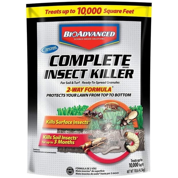 Bayer 700288S Advanced Complete Insect Killer for Soil and Turf Granules, 10-Pound - 2 Pack Can not Ship to CA, CT and MD