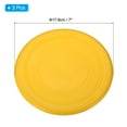 thumbnail image 2 of Uxcell 7 Inch Flying Disc, TPR Flying Discs Soft Waterproof for Adults Dog Outdoor Playing Sport Game, Yellow 3Pcs, 2 of 6
