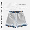 thumbnail image 3 of FORMRS Boys Swim Trunks Quick Dry Mesh Lining Beach Boardshorts, Sizes XS-XL, Cartoon Mail Truck Pattern, 3 of 7