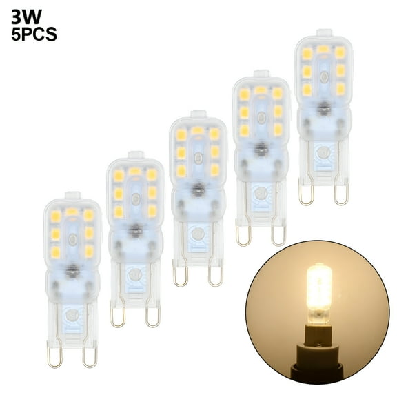 HIBIBUD 5/10PCS LED Bulb 3W G9 Light Bulb Dimmable AC 220V LED Lamp Lighting Replace 5PCS-Warm White